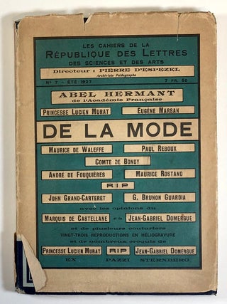 Item #C000019180 Les Cahiers de la Republique des Lettres des Sciences et des Arts: De la Mode...