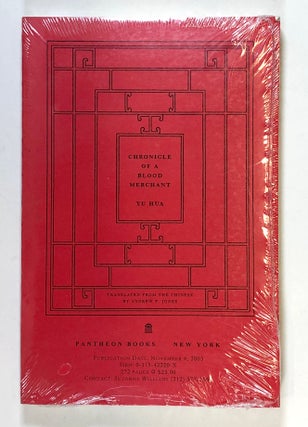 Item #C000019393 Chronicle of a Blood Merchant (Uncorrected Bound Galley). Yu Hua