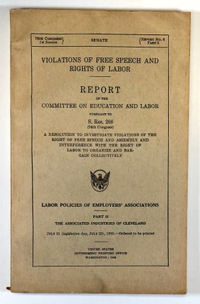 Item #C000019820 Violations of Free Speech and Rights of Labor: Report of the Committee on...