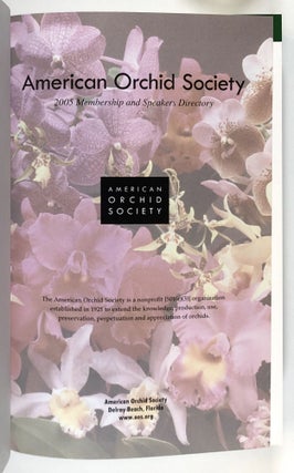American Orchid Society 2005 Membership and Speakers Directory