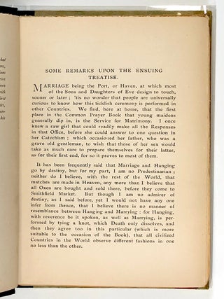 Matrimonial Ceremonies Displayed...Collected from the Papers of a Rambling Batchelor