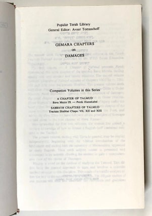 Gemara Chapters on Damages; Chap. V from Tractate Gittin and Chaps. III and VI from Bava Kamma