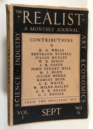 Item #C00002301 The Realist - A Journal of Scientific Humanism. Vol. I, No. 6, September 1929. H....