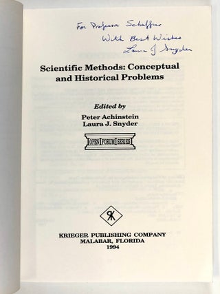 Scientific Methods: Conceptual and Historical Problems
