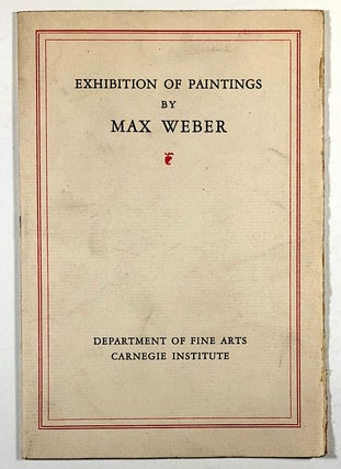 Item #C00002953 Exhibition of Paintings by Max Weber. Gallery E and F, Second Floor. March 9 -...