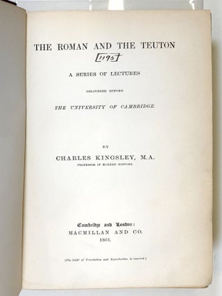 The Roman and the Teuton, a series of lectures delivered before the University of Cambridge