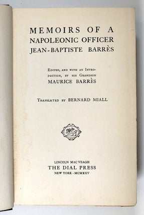 Memoirs of a Napoleonic Officer