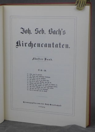 Item #d0012234 Johann Sebastian Bach's Werke, Volume 10: Kirchencantaten, Funfter Band, No. 41-50...