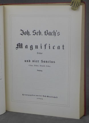 Item #d0012235 Johann Sebastian Bach's Werke, Volume 11: Magnificat, D Dur, und vier Sanctus, C...
