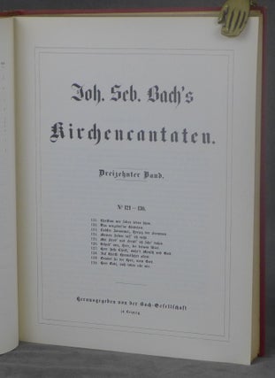 Item #d0012246 Johann Sebastian Bach's Werke, Volume 26: Kirchencantaten, Dreizehnter Band, No....