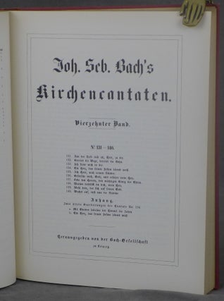 Item #d0012248 Johann Sebastian Bach's Werke, Volume 28: Kirchencantaten, Vierzehnter Band, No....