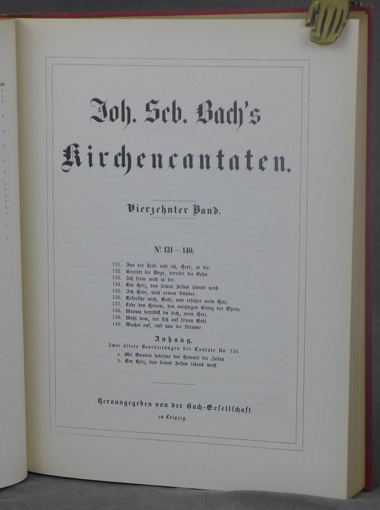 Item #d0012248 Johann Sebastian Bach's Werke, Volume 28: Kirchencantaten, Vierzehnter Band, No. 131-140 [Johann Sebastian Bach's Work]. Johann Sebastian Bach, ed. Bach-Gesellschaft, foreword, Wilhelm Rust.