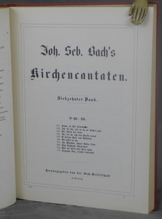 Item #d0012252 Johann Sebastian Bach's Werke, Volume 33: Kirchencantaten, Siebzehnter Band, No....