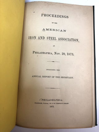 Item #d002246 Proceedings of the American Iron & Steel Association, at Philadelphia, Nov. 20,...