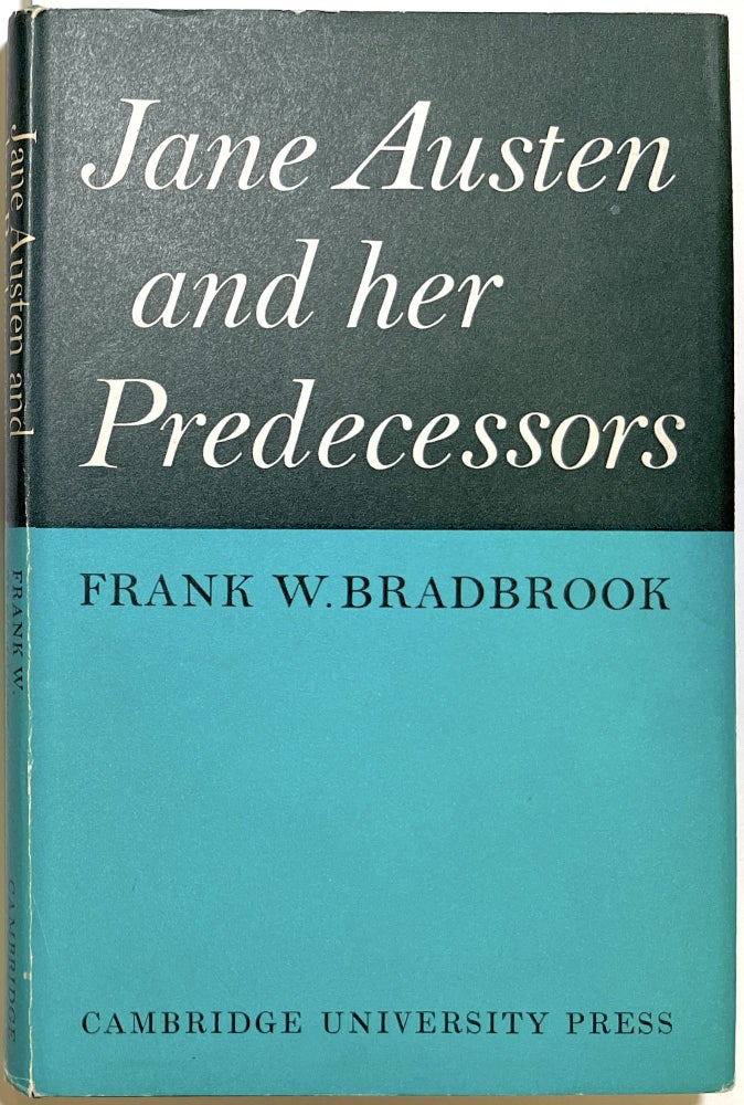 Item #d009118 Jane Austen and Her Predecessors. Frank Bradbrook.