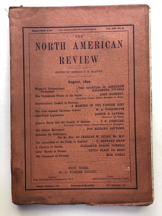 Item #H11377 The North American Review, August 1899. Max O'Rell Countess of Aberdeen, G. Bernard...