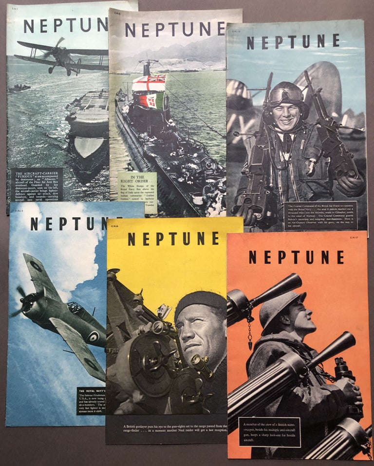 Item #H16861 6 issues of NEPTUNE (monthly news & photo booklet issued by Royal Navy): September & October 1940; May, June, July & August 1941. British Royal Navy.