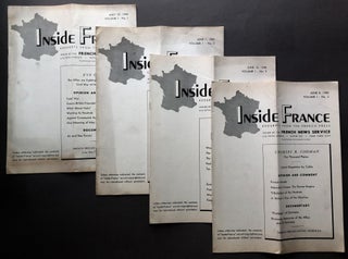 Item #H16866 Inside France, Excerpts from the French Press, Vol. 1 nos. 1-4 (May 25, 1940 - JUne...