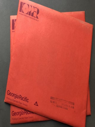 Lot of 100 1970s-80s paper company brochures, catalogs, samplebooks, product booklets, etc.