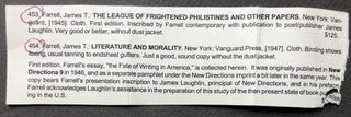 Literature and Morality - inscribed to James Laughlin