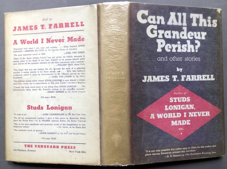 Item #H17056 Can All This Grandeur Perish? and other stories -- dedication copy. James T. Farrell.
