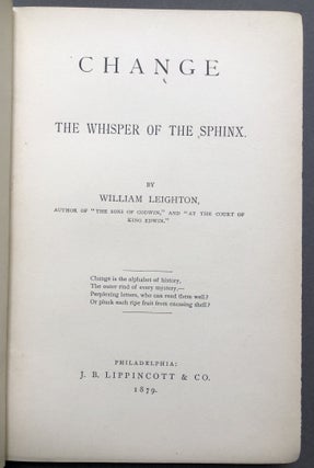 Change, The Whisper of the Sphinx - inscribed