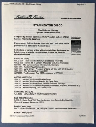 Stan Kenton: The Man and His Music