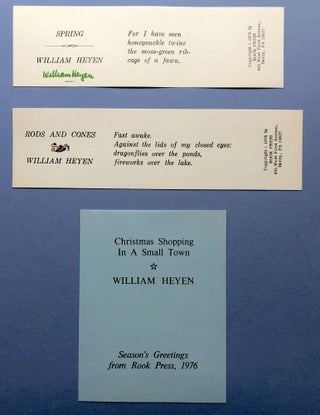 Item #H17185 3 keepsakes from Rook Press (1976): Spring (bookmark); Rods and Cones (bookmark);...