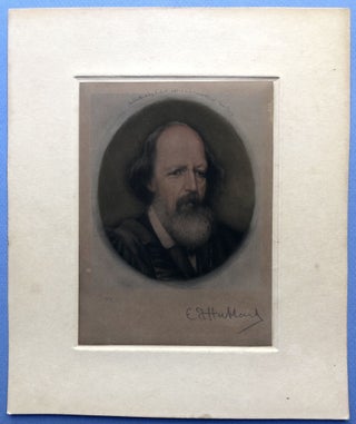Item #H17297 Print of Alfred, Lord Tennyson, signed in pencil by Elbert Hubbard. Elbert Hubbard