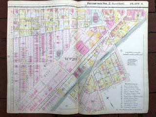 Item #H17316 1899 large double-page color map of EAST LIBERTY, FRIENDSHIP, Pittsburgh. Griffith...