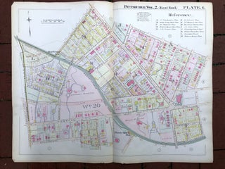 Item #H17321 1899 large double-page color map of BLOOMFIELD, Pittsburgh. Griffith M. Hopkins