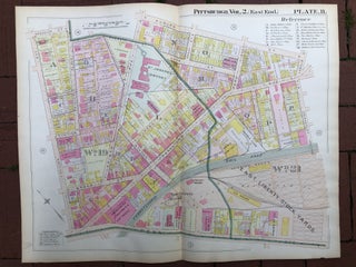 Item #H17323 1899 large double-page color map of EAST LIBERTY, Pittsburgh. Griffith M. Hopkins