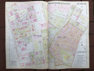 Item #H17329 1899 large double-page color map of EAST LIBERTY, LEMINGTON, Pittsburgh. Griffith M....