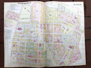 Item #H17330 1899 large double-page color map of EAST LIBERTY, LEMINGTON, Pittsburgh. Griffith M....