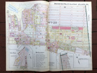 Item #H17331 1899 large double-page color map of HOMEWOOD, Pittsburgh. Griffith M. Hopkins