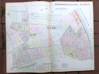Item #H17338 1899 large double-page color map of MORNINGSIDE, STANTON HEIGHTS, LAWRENCEVILLE,...