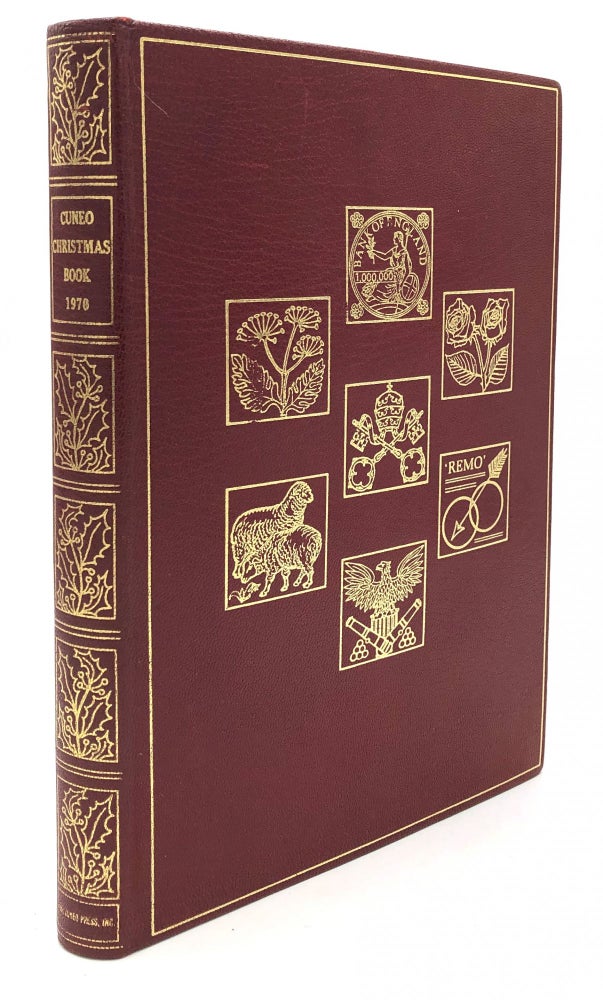 Item #H17572 Cuneo Christmas Book, 1970 - finely bound in full deep red morocco. Mark Twain, Pope Paul VI, Howard Pyle, Harriet Beecher Stowe.