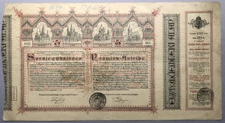Item #H17724 1886 5 Gulden / Florin Budapest Hungary Austro-Hungarian bond note