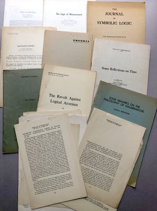 Group of 41 offprints of articles and reviews on philosophy, syntax, ontology, logic, logical positivism from the collection of Wilfrid Sellars
