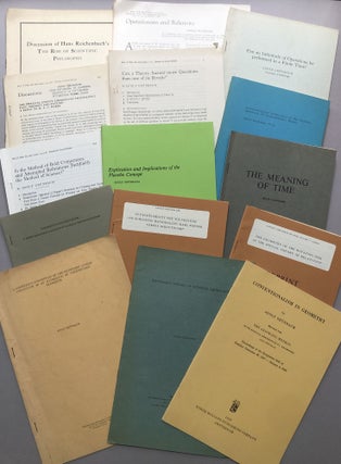 Group of 40 offprints of articles, book reviews and essays on philosophy, philosophy of science, logic, space, time, geometry, Zeno, etc., from the collection of colleague Wilfrid Sellars