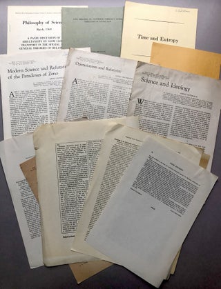 Group of 40 offprints of articles, book reviews and essays on philosophy, philosophy of science, logic, space, time, geometry, Zeno, etc., from the collection of colleague Wilfrid Sellars