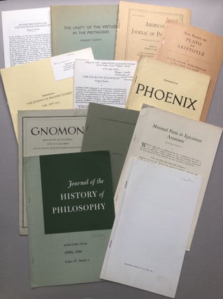Item #H17748 Group of 12 offprints on philosophy and the classics, from the collection of Wilfrid...