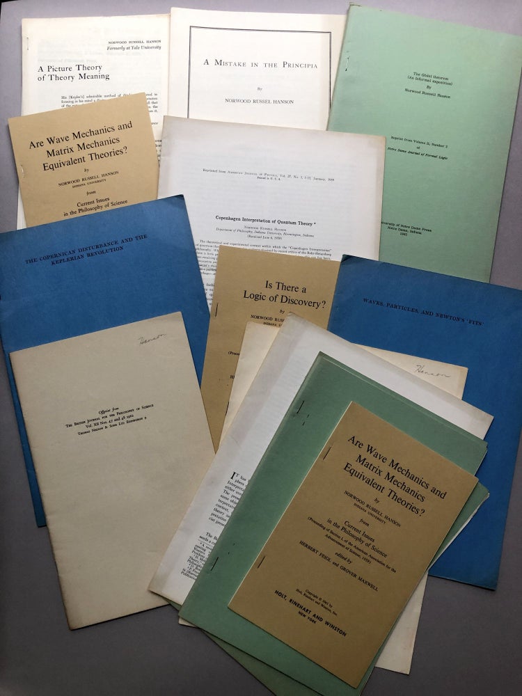 Item #H17749 Group of 11 offprints on philosophy and philosophy of science from the collection of Wilfrid Sellars. Norwood Russell Hanson.