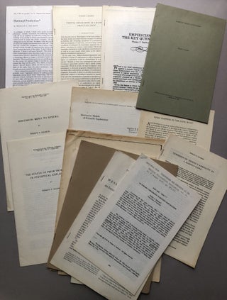 Group of 30 offprints of reviews and articles on philosophy, philosophy of science, logic, etc., from the collection of Wilfrid Sellars