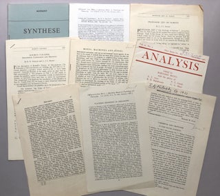 Item #H17756 9 offprints of articles on philosophy from the collection of Wilfrid Sellars. J. J....