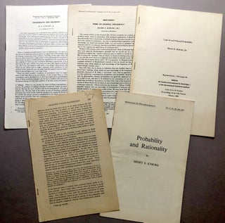 Item #H17767 5 offprints of articles on philosophy, probability, logic, etc, from the collection...