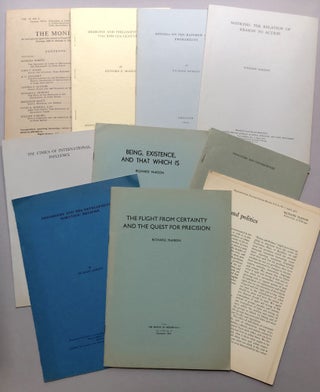 Item #H17768 10 offprints of articles on philosophy, ethics, classics, etc., from the collection...