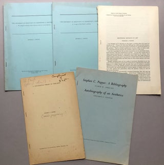 Item #H17773 Group of 6 offprints on philosophy, aesthetics, etc., from the collection of Wilfrid...