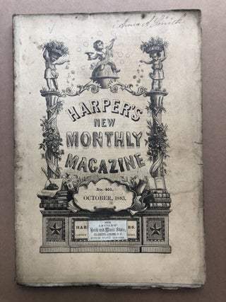 Item #H17951 Harper's New Monthly Magazine, October 1883. F. D. Millet Thomas Wentworth Higginson