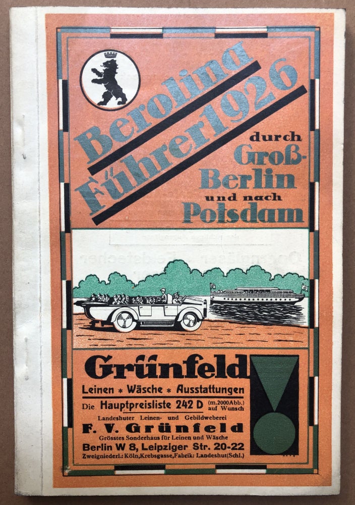 Item #H18030 Guidebook for excursions in Berlin and surrounding region: Berolina Führer 1926 durch Gross-Berlin und nach Potsdam